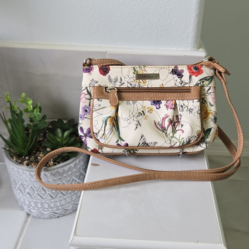 Multi Sac Floral Crossbody Bag